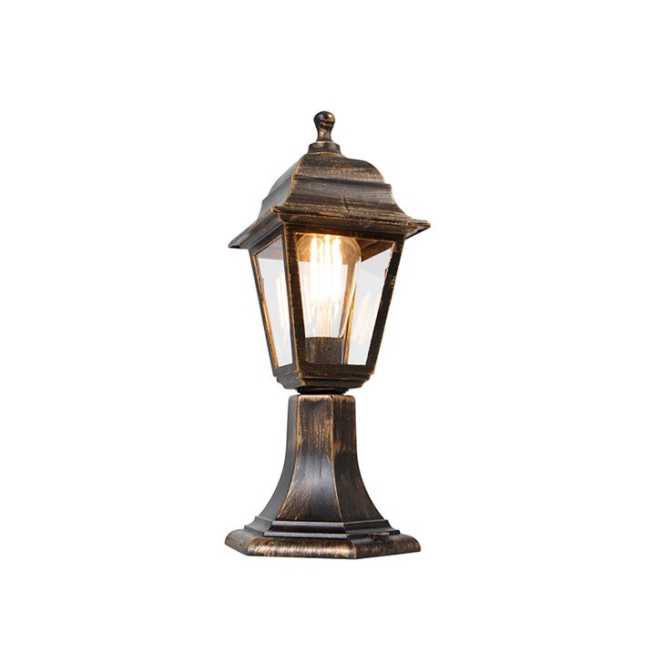 Klasisks āra staba lukturis zelta 44 cm IP44 - Capital