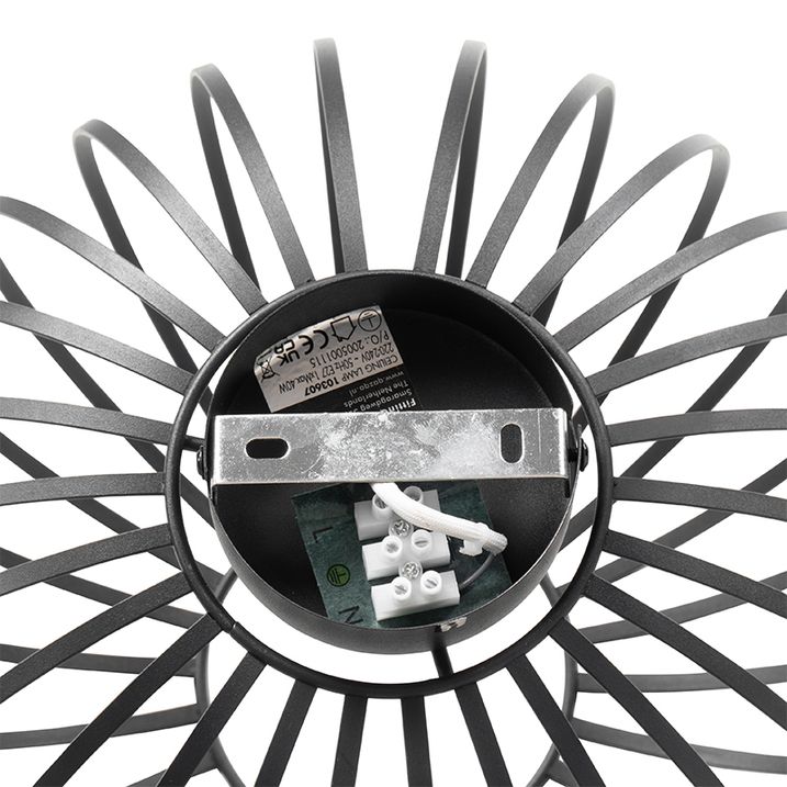 Smart Ceiling Lamp Black 30 cm Incl. Wifi G95 - Johanna