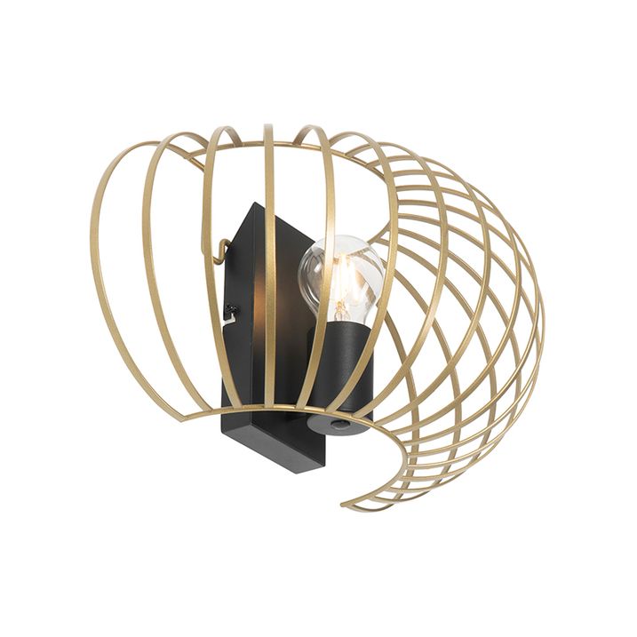 Dizajnová nástenná lampa mosadz 39 cm - Johanna