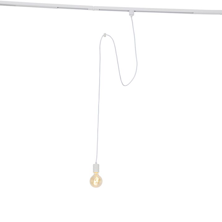 Lampe suspendue blanche pour système de rail monophasé - Iconic Cavalux