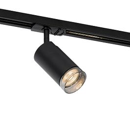 Foco moderno con anillo ahumado para sistema de riel monofásico GU10 50mm - Iconic Jeana
