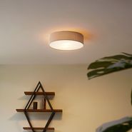 Moderna-stropna-svjetiljka-taupe-s-baršunastim-sjenilom-38-cm-2-svjetla---Luz