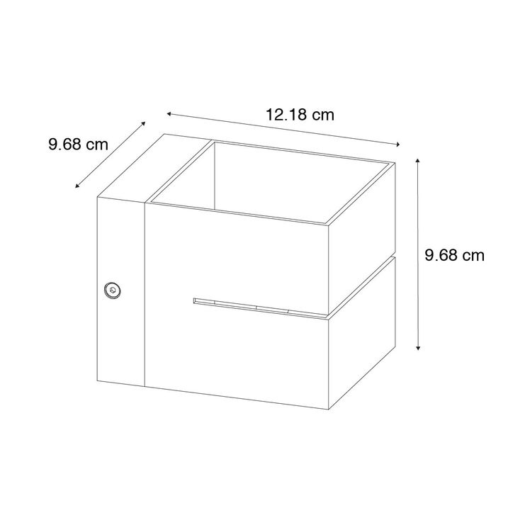Applique murale moderne bronze foncé - Transfer Groove
