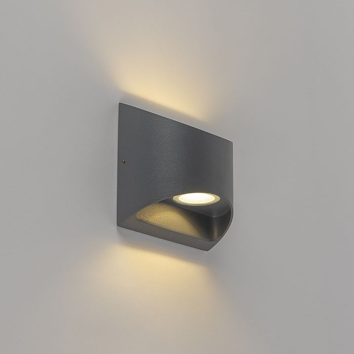 Moderní venkovní nástěnná lampa tmavě šedá vč. LED 2-světlo IP54 - Mal