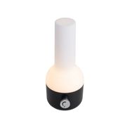 Sett-med-2-utendørs-bordlamper-svart-med-hvit-inkl.-oppladbar-LED---Haard