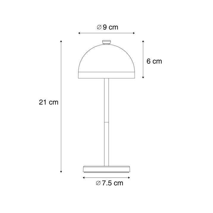 Stona lampa plava uklj. LED IP54 punjiva sa stanicom za punjenje - Squirrel