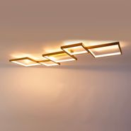 Plafonska-lampa-zlatna-uklj.-LED-sa-3-stepena-zatamnjivanja-5-svjetla---Lejo