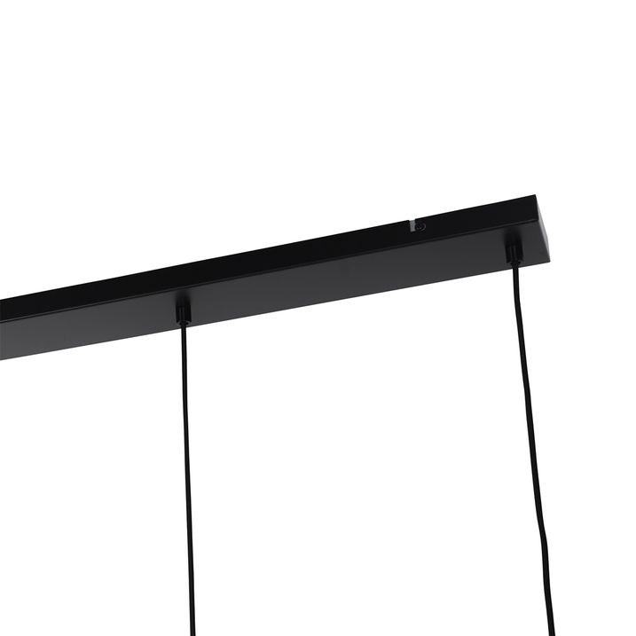 Smart Pendant Lamp Black with Smoke Glass 4-Lights Incl. 4 Wifi ST64 - Laura