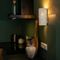 Vintage wandlamp wit gips cilindervormig - Mahou
