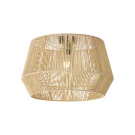 Plafondlamp zwart met beige papieren kap 50/50/30 - Combi