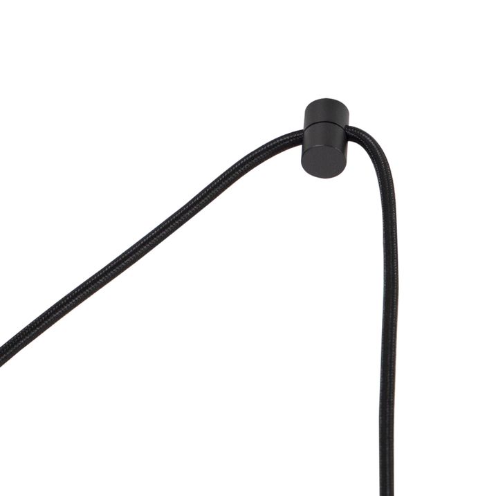 Pendant Lamp Black with Plug and Leaf Shade with Gold Interior 35cm - Cavalux