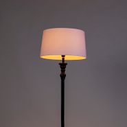 Φωτιστικό-δαπέδου-μαύρο-με-λινό-λευκό-45cm---Classico