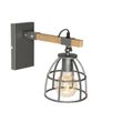 Industrielle-Wandleuchte-dunkelgrau-mit-Holz-verstellbar---Arthur