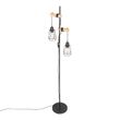 Landelijke-vloerlamp-zwart-met-hout-2-lichts-met-kap---Dami-Frame