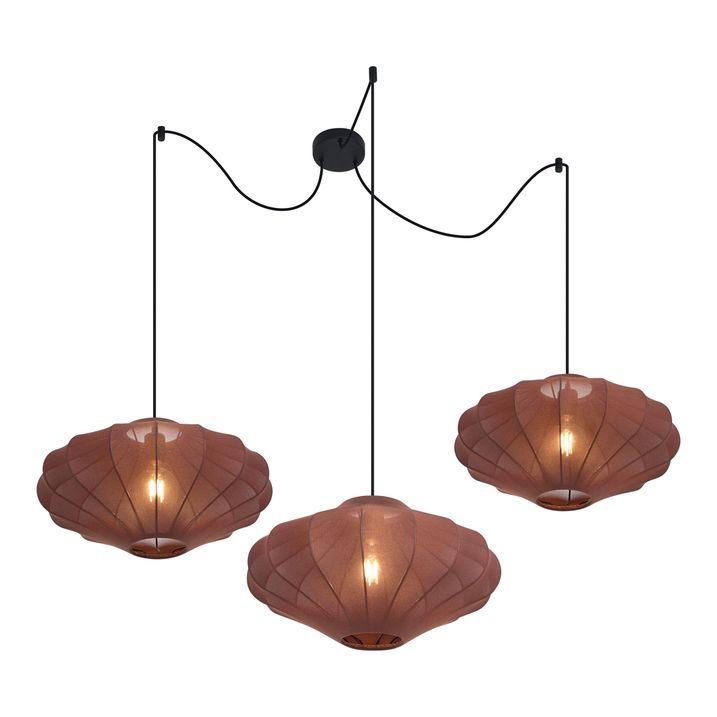 Japandi Hängelampe braun 50cm 3-flammig - Plu