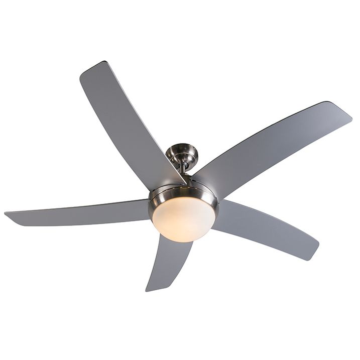 Stropní ventilátor ocelový s černým dřevěným potiskem 132 cm s dálkovým ovládáním - Cool