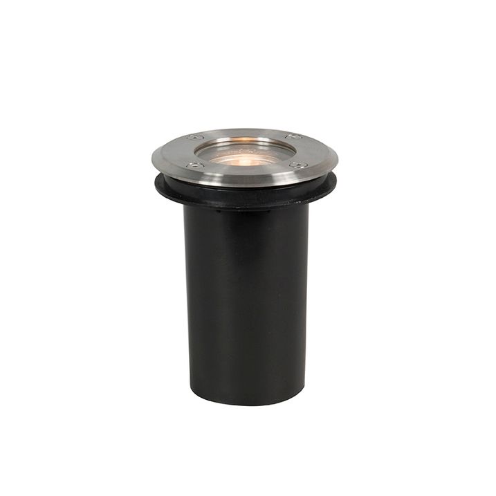 Set od 6 vanjskih reflektora za tlo čelik 11cm IP67 - Basic Round