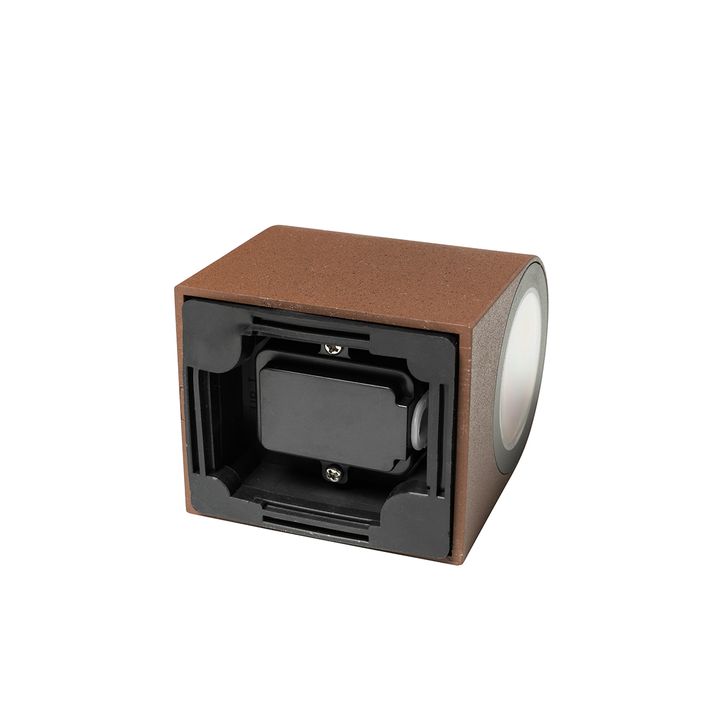 Modern utomhusvägglampa rostbrun plast oval - Baleno
