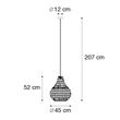 Lámpara-colgante-retro-negra-45-cm---Lina-Drop