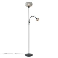 Design-golvlampa-svart-med-rökglas-2-ljus---Brianna