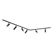 Sistema-di-illuminazione-a-binario-moderno-con-6-faretti-neri-monofase---Slimline-Uzzy