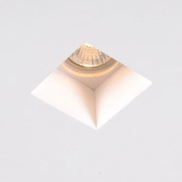 Zapuštěné bodové světlo bílé 12 cm čtvercové - Gypsy Stucco