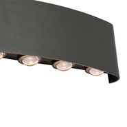 Utendørs-vegglampe-mørkegrå-inkl.-LED-10-lys-IP54---Silly