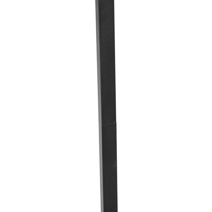 Design Floor Lamp Black with Smoke Glass - Qara Down