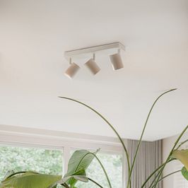 Plafón moderno blanco 3 luces rectangular ajustable - Jeana