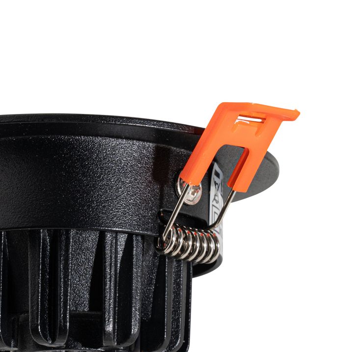 Infälld spotlight svart 6,8 cm inkl. LED 545 lm dimbar IP65 - Gaius