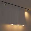 Moderni-sistem-šinske-rasvjete-crni-sa-2-reflektora-i-3-viseće-lampe-narandžaste-1-fazne---Slimline-Uzzy-Panzi