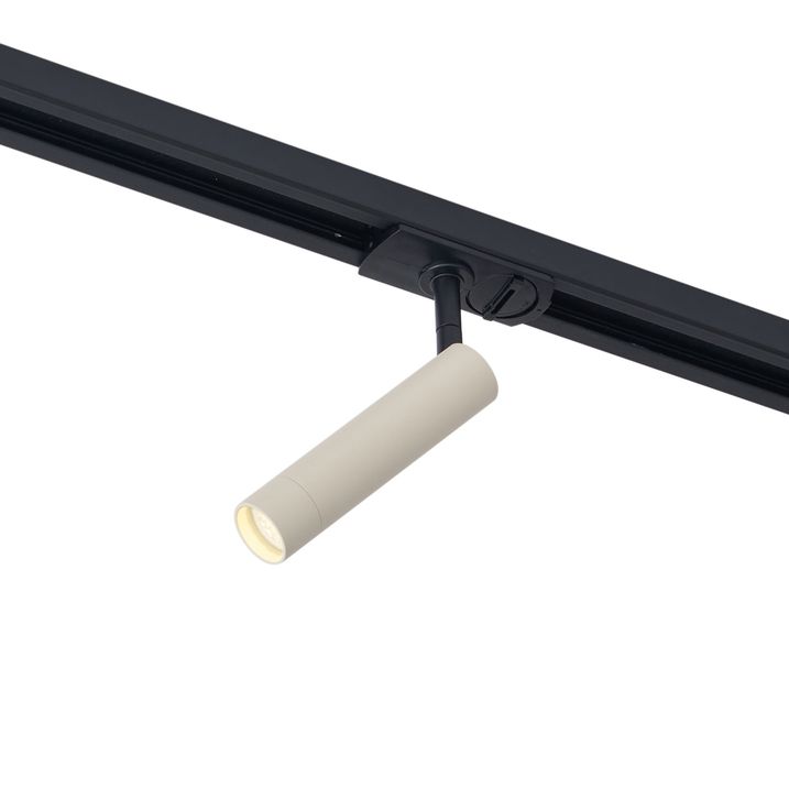 Faretto moderno beige con nero per sistema a binario monofase - Iconic Ivy