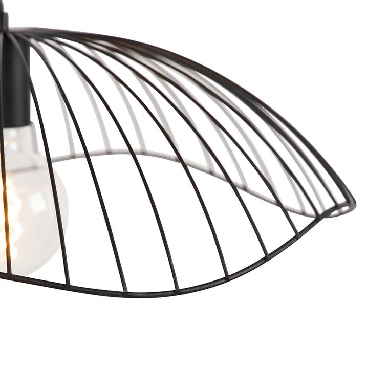 Lampă suspendată de design neagră 50 cm - Pua