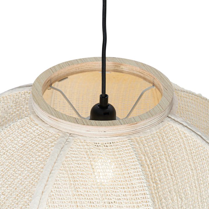 Smart pendellampe naturstoff 48 cm inkl. Wifi G95 - Rob