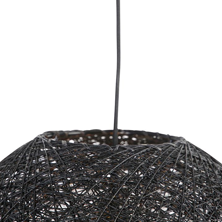 Dizajnerska viseča svetilka črna sfera 45cm - Corda