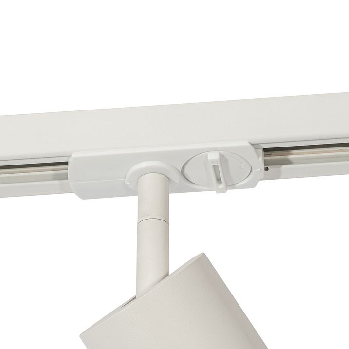Modern Spotlight with White Ring for 1-Phase Track System GU10 50mm - Iconic Jeana