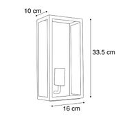 Set-de-2-apliques-de-pared-para-exterior-negro-IP44-con-vidrio---Rotterdam