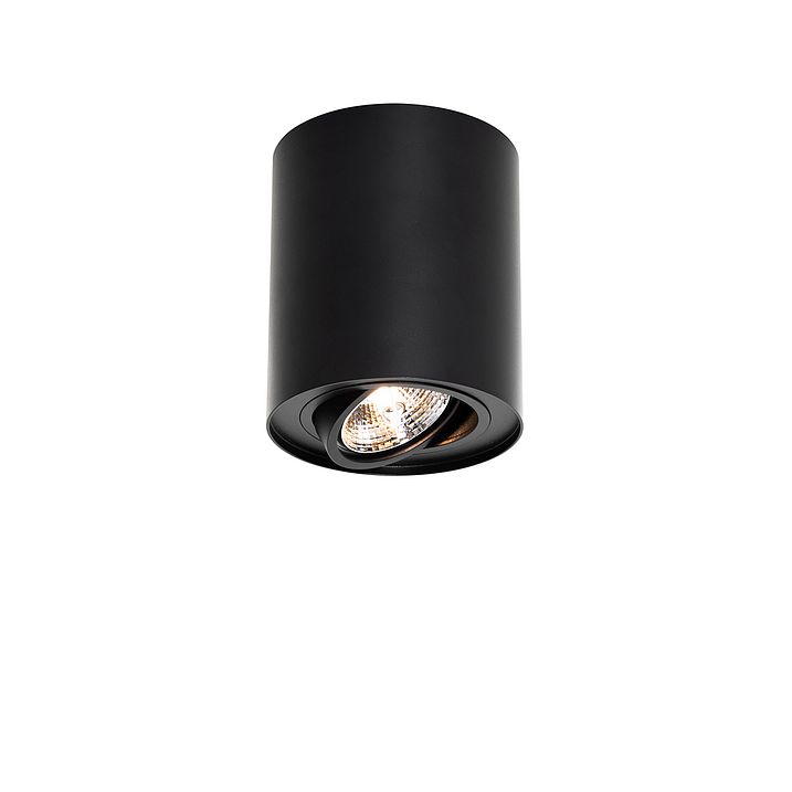 Set of 4 Modern Ceiling Spotlights Black Adjustable AR70 - Rondoo Up