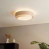 Moderna plafonska lampa bež 50cm 3-svjetla - Drum Duo