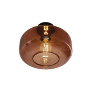 Retro-plafondlamp-zwart-met-brons-glas---Bizle