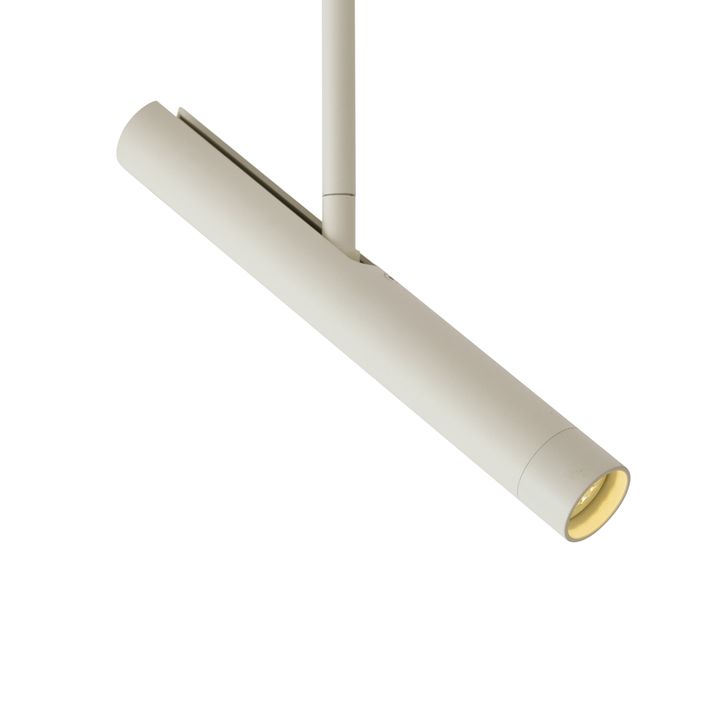 Spot modern bej cu alb pentru sistem de iluminat pe șină monofazat - Slimline Avery