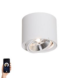 Spot de plafond intelligent blanc rotatif et inclinable avec Wifi GU10 111mm - Rondoo Up