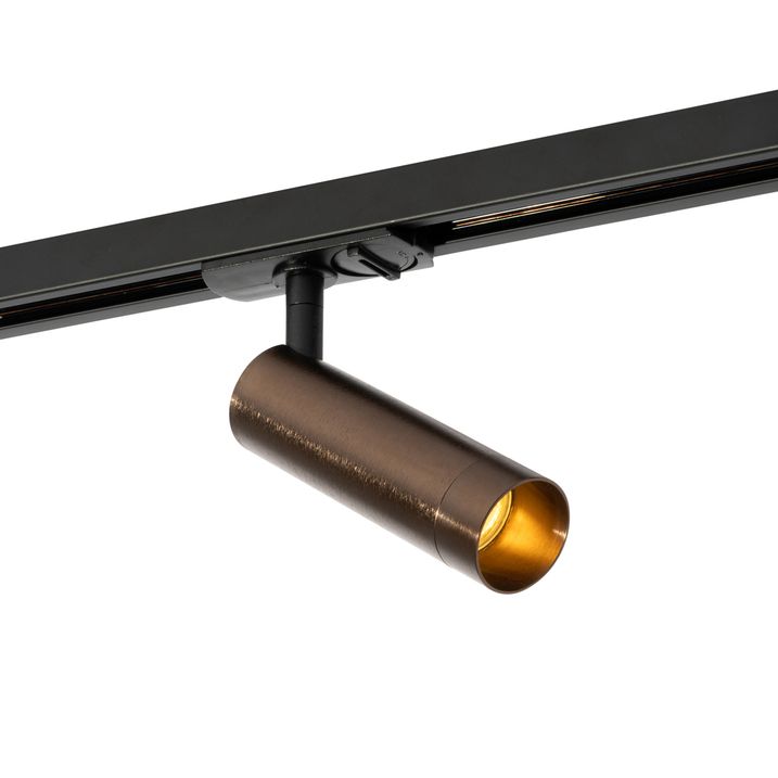 Faretto moderno bronzo scuro per sistema a binario monofase 35 mm - Iconic Jeana Luxe
