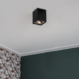 Spot apparent moderne noir rotatif et inclinable - Quadro 1 Up