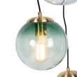 Lampă-suspendată-Art-Deco-din-alamă-cu-sticlă-albastră-7-lumini---Pallon