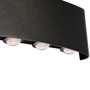 Aplique-de-pared-exterior-negro-con-LED-10-luces-IP54---Silly