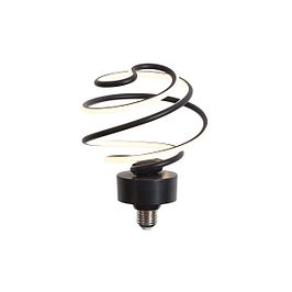 Bombilla decorativa LED E27 negra espiral 6W 370 lm 3000K