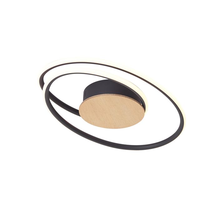 Plafonnier design en bois avec LED à intensité variable en 3 étapes - Rowan