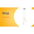 Scandinavische-hanglamp-beige-met-wit-glas-6-lichts---Wisp