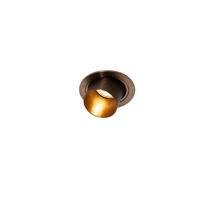 Set van 6 moderne inbouwspots donkerbrons rond kantelbaar - Installa